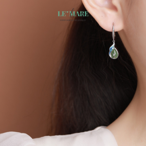 Khuyên tai Ngọc Bích nữ BNKT11 Khuyên tai Ngọc Bích nữ BNKT11 Le'mare Jewelry LMJ