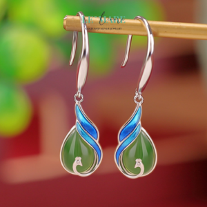 Khuyên tai Ngọc Bích nữ BNKT11 Khuyên tai Ngọc Bích nữ BNKT11 Le'mare Jewelry LMJ