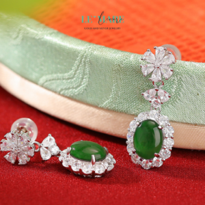 Khuyên tai Ngọc Bích nữ BNKT14 Khuyên tai Ngọc Bích nữ BNKT14 Le'mare Jewelry LMJ