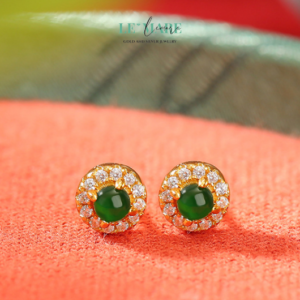 Khuyên tai Ngọc Bích nữ BNKT17 Khuyên tai Ngọc Bích nữ BNKT17 Le'mare Jewelry LMJ