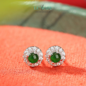 Khuyên tai Ngọc Bích nữ BNKT17 Khuyên tai Ngọc Bích nữ BNKT17 Le'mare Jewelry LMJ