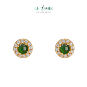 Khuyên tai Ngọc Bích nữ BNKT17 Khuyên tai Ngọc Bích nữ BNKT17 Le'mare Jewelry LMJ