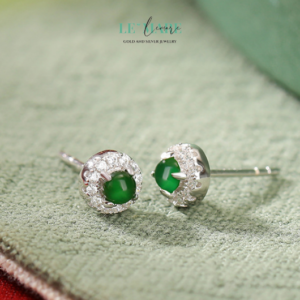 Khuyên tai Ngọc Bích nữ BNKT17 Khuyên tai Ngọc Bích nữ BNKT17 Le'mare Jewelry LMJ