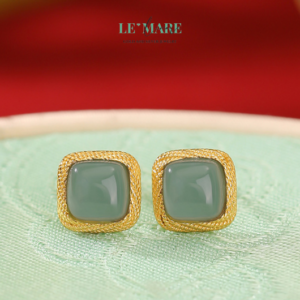 Khuyên tai Ngọc Bích nữ BNKT23 Khuyên tai Ngọc Bích nữ BNKT23 Le'mare Jewelry LMJ