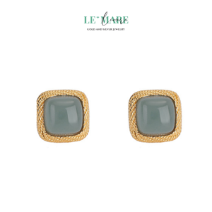 Khuyên tai Ngọc Bích nữ BNKT23 Khuyên tai Ngọc Bích nữ BNKT23 Le'mare Jewelry LMJ