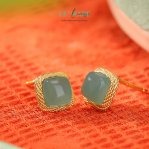 Khuyên tai Ngọc Bích nữ BNKT23 Khuyên tai Ngọc Bích nữ BNKT23 Le'mare Jewelry LMJ