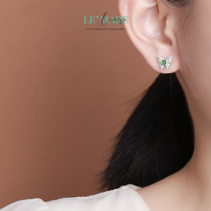 Khuyên tai Ngọc Bích nữ BNKT27 Khuyên tai Ngọc Bích nữ BNKT27 Le'mare Jewelry LMJ