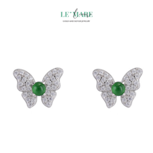Khuyên tai Ngọc Bích nữ BNKT27 Khuyên tai Ngọc Bích nữ BNKT27 Le'mare Jewelry LMJ