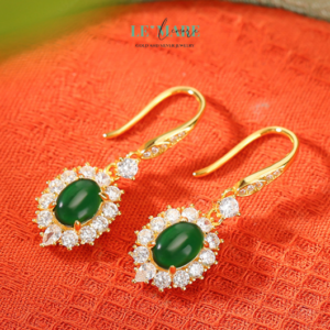 Khuyên tai Ngọc Bích nữ BNKT28 Khuyên tai Ngọc Bích nữ BNKT28 Le'mare Jewelry LMJ