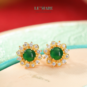 Khuyên tai Ngọc Bích nữ BNKT29 Khuyên tai Ngọc Bích nữ BNKT29 Le'mare Jewelry LMJ