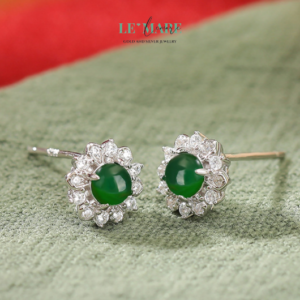 Khuyên tai Ngọc Bích nữ BNKT29 Khuyên tai Ngọc Bích nữ BNKT29 Le'mare Jewelry LMJ