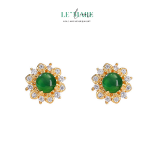 Khuyên tai Ngọc Bích nữ BNKT29 Khuyên tai Ngọc Bích nữ BNKT29 Le'mare Jewelry LMJ