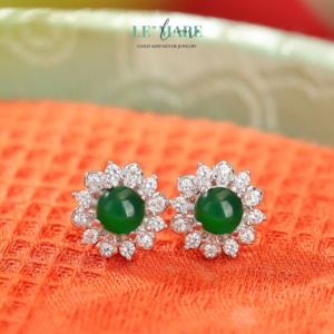 Khuyên tai Ngọc Bích nữ BNKT29 Khuyên tai Ngọc Bích nữ BNKT29 Le'mare Jewelry LMJ