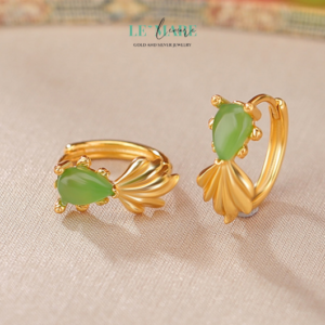 Khuyên tai Ngọc Bích nữ BNKT41 Khuyên tai Ngọc Bích nữ BNKT41 Le'mare Jewelry LMJ
