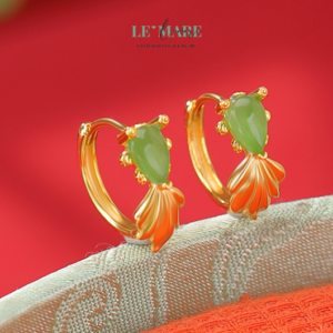 Khuyên tai Ngọc Bích nữ BNKT41 Khuyên tai Ngọc Bích nữ BNKT41 Le'mare Jewelry LMJ