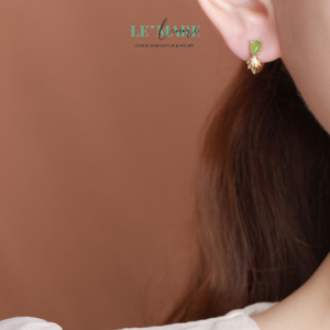 Khuyên tai Ngọc Bích nữ BNKT41 Khuyên tai Ngọc Bích nữ BNKT41 Le'mare Jewelry LMJ