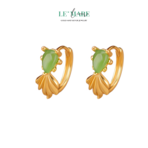 Khuyên tai Ngọc Bích nữ BNKT41 Khuyên tai Ngọc Bích nữ BNKT41 Le'mare Jewelry LMJ