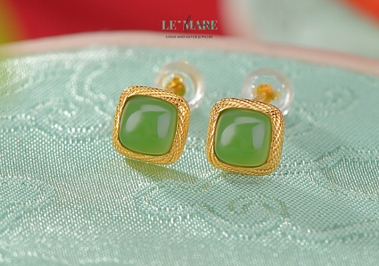 Khuyên tai bọc Bạc nữ BNKT43 Khuyên tai bọc Bạc nữ BNKT43