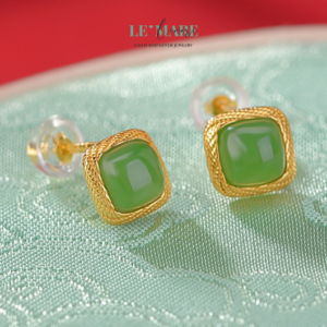 Khuyên tai bọc Bạc nữ BNKT43 Khuyên tai bọc Bạc nữ BNKT43 Le'mare Jewelry LMJ