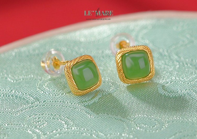 Khuyên tai bọc Bạc nữ BNKT43 Khuyên tai bọc Bạc nữ BNKT43 - Ảnh 2