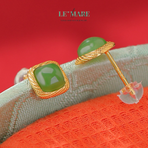 Khuyên tai bọc Bạc nữ BNKT43 Khuyên tai bọc Bạc nữ BNKT43 Le'mare Jewelry LMJ
