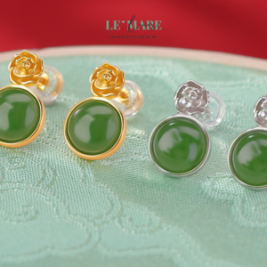 Khuyên tai Ngọc Bích  nữ  BNKT45