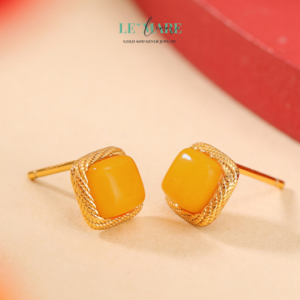 Khuyên tai Ngọc Bích nữ BNKT46 Khuyên tai Ngọc Bích nữ BNKT46 Le'mare Jewelry LMJ