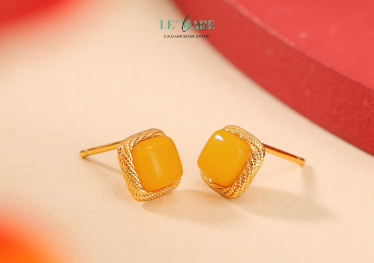 Khuyên tai Ngọc Bích nữ BNKT46 Khuyên tai Ngọc Bích nữ BNKT46 - Ảnh 2