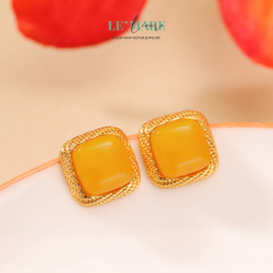Khuyên tai Ngọc Bích nữ BNKT46 Khuyên tai Ngọc Bích nữ BNKT46 Le'mare Jewelry LMJ