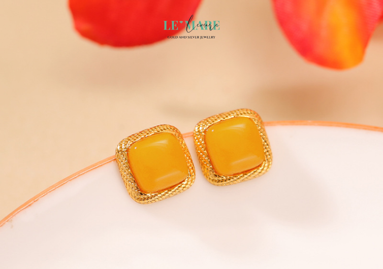 Khuyên tai Ngọc Bích nữ BNKT46 Khuyên tai Ngọc Bích nữ BNKT46 - Ảnh 3