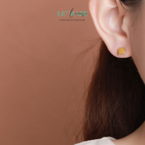 Khuyên tai Ngọc Bích nữ BNKT46 Khuyên tai Ngọc Bích nữ BNKT46 Le'mare Jewelry LMJ
