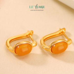 Khuyên tai Ngọc Bích nữ BNKT49 Khuyên tai Ngọc Bích nữ BNKT49 Le'mare Jewelry LMJ