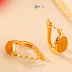 Khuyên tai Ngọc Bích nữ BNKT49 Khuyên tai Ngọc Bích nữ BNKT49 Le'mare Jewelry LMJ
