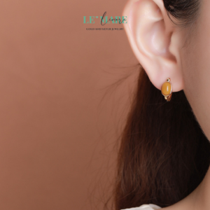 Khuyên tai Ngọc Bích nữ BNKT49 Khuyên tai Ngọc Bích nữ BNKT49 Le'mare Jewelry LMJ