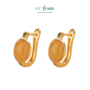 Khuyên tai Ngọc Bích nữ BNKT49 Khuyên tai Ngọc Bích nữ BNKT49 Le'mare Jewelry LMJ