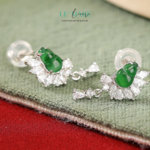 Khuyên tai Ngọc Bích nữ BNKT51 Khuyên tai Ngọc Bích nữ BNKT51 Le'mare Jewelry LMJ