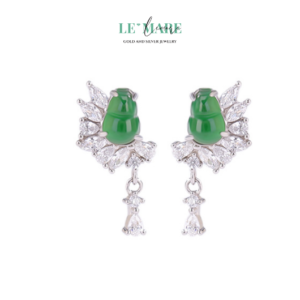 Khuyên tai Ngọc Bích nữ BNKT51 Khuyên tai Ngọc Bích nữ BNKT51 Le'mare Jewelry LMJ