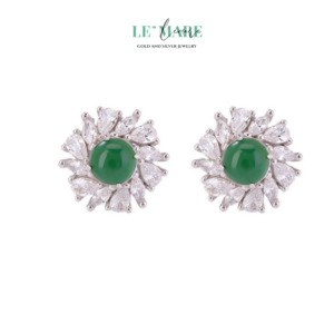 Khuyên tai Ngọc Bích nữ BNKT52 Khuyên tai Ngọc Bích nữ BNKT52 Le'mare Jewelry LMJ