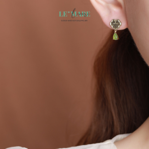 Khuyên tai Ngọc Bích nữ BNKT53 Khuyên tai Ngọc Bích nữ BNKT53 Le'mare Jewelry LMJ