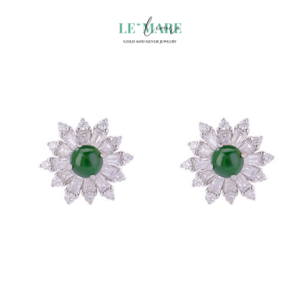 Khuyên tai Ngọc Bích nữ BNKT54 Khuyên tai Ngọc Bích nữ BNKT54 Le'mare Jewelry LMJ
