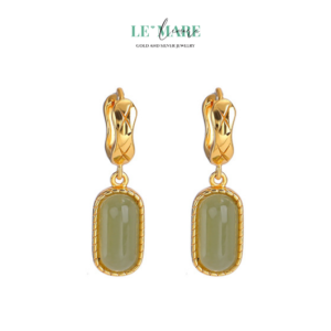 Khuyên tai Ngọc Bích nữ BNKT56 Khuyên tai Ngọc Bích nữ BNKT56 Le'mare Jewelry LMJ