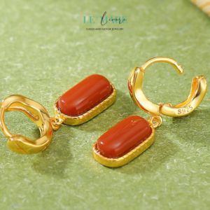 Khuyên tai Ngọc Bích nữ BNKT57 Khuyên tai Ngọc Bích nữ BNKT57 Le'mare Jewelry LMJ