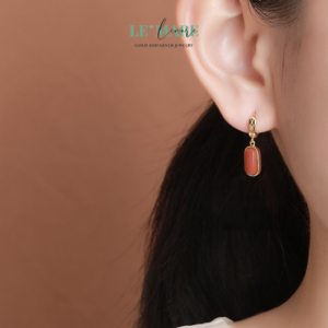 Khuyên tai Ngọc Bích nữ BNKT57 Khuyên tai Ngọc Bích nữ BNKT57 Le'mare Jewelry LMJ