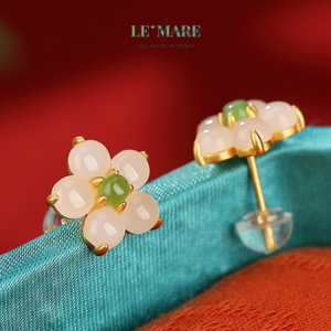 Khuyên tai Ngọc Bích BNKT58 Khuyên tai Ngọc Bích BNKT58 Le'mare Jewelry LMJ