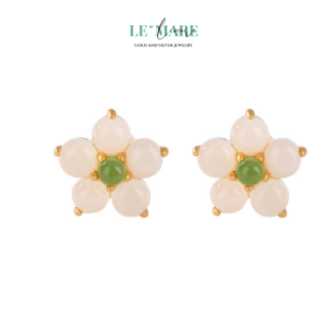 Khuyên tai Ngọc Bích BNKT58 Khuyên tai Ngọc Bích BNKT58 Le'mare Jewelry LMJ