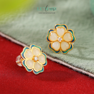 Khuyên tai Ngọc Bích nữ BNKT61 Khuyên tai Ngọc Bích nữ BNKT61 Le'mare Jewelry LMJ