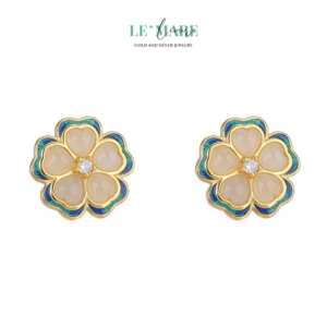 Khuyên tai Ngọc Bích nữ BNKT61 Khuyên tai Ngọc Bích nữ BNKT61 Le'mare Jewelry LMJ