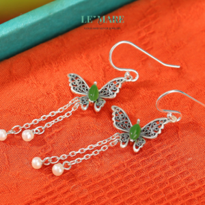 Khuyên tai Ngọc Bích nữ BNKT71 Khuyên tai Ngọc Bích nữ BNKT71 Le'mare Jewelry LMJ