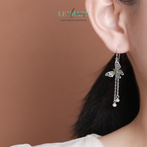 Khuyên tai Ngọc Bích nữ BNKT71 Khuyên tai Ngọc Bích nữ BNKT71 Le'mare Jewelry LMJ