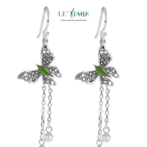 Khuyên tai Ngọc Bích nữ BNKT71 Khuyên tai Ngọc Bích nữ BNKT71 Le'mare Jewelry LMJ